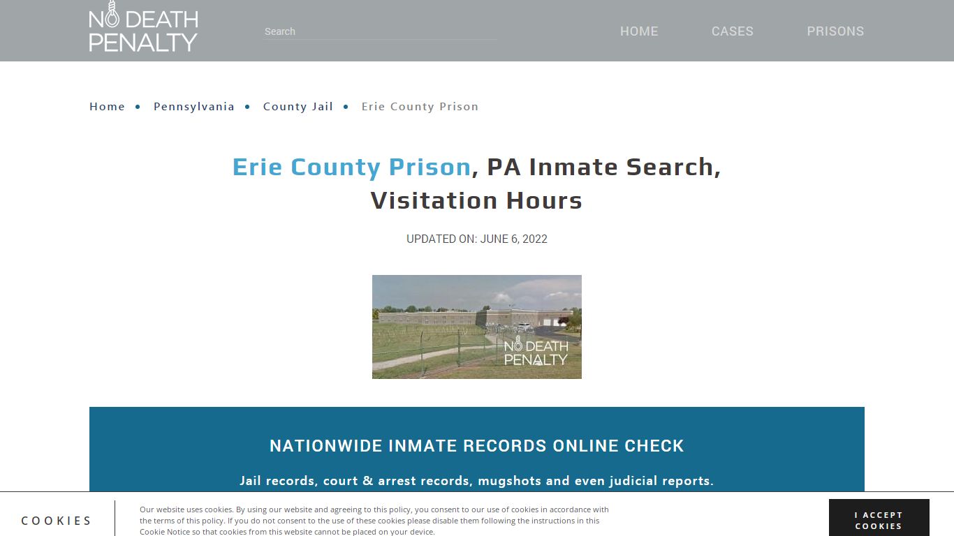 Erie County Prison, PA Inmate Search, Visitation Hours